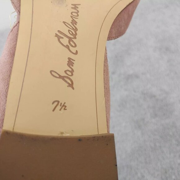 Sam Edelman Rodney D'Orsay Pointed Toe Womens 7.5 Shoes Flat Suede Slip On Mauve - Picture 3 of 9